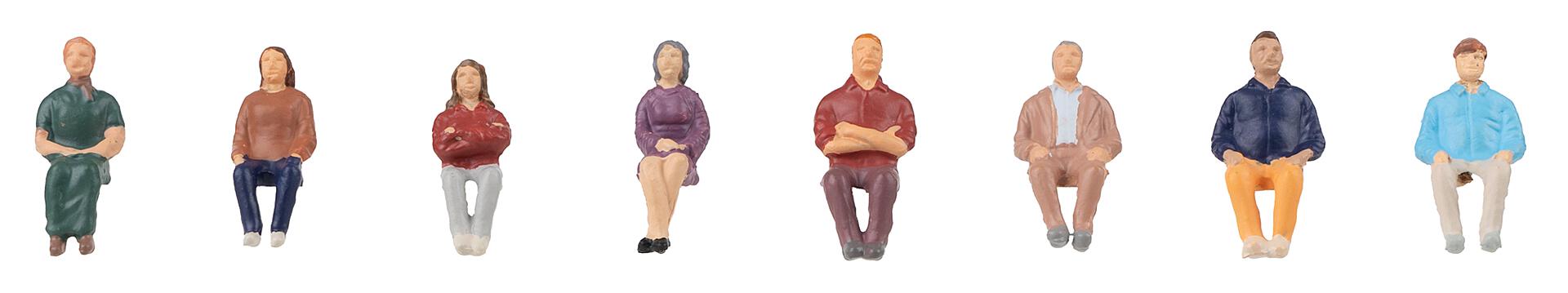 Faller H0 - 151684 - Set van 8 Zittende Figuren