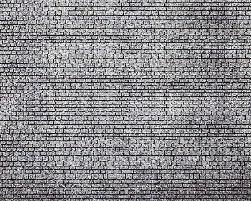 Faller 170805 - H0 - Decorplaat 2 x - Gehouwen Natuursteen - Grijs