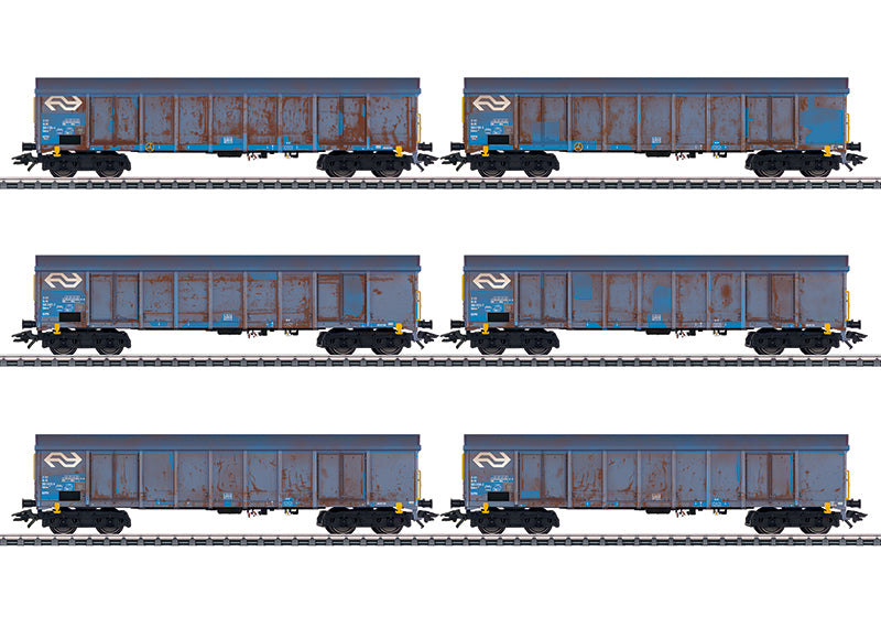 Märklin 47189 – NS Goederenwagenset “Houtchips Transport” – Geweathered – 6x Wagons