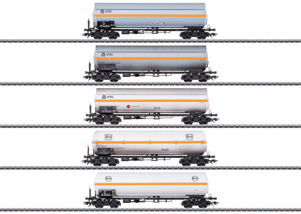 Märklin 48480 - Set 5x Drukgas-ketelwagens VTG en Eva - MHI Exclusief