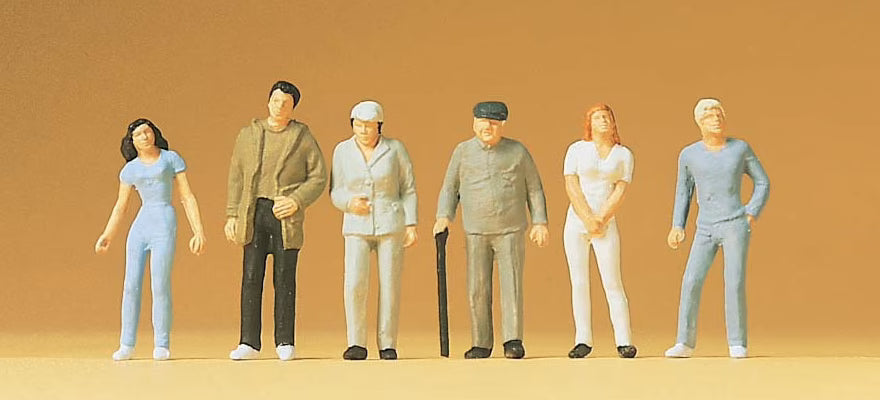 Preiser H0 - 14002 - Set van 6 Staande Figuren