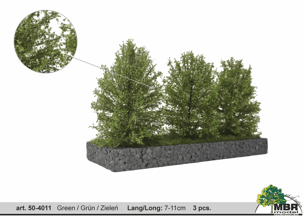 MBR 50-4011 - Tall Bushes Green - 7-11cm - Pack of 3