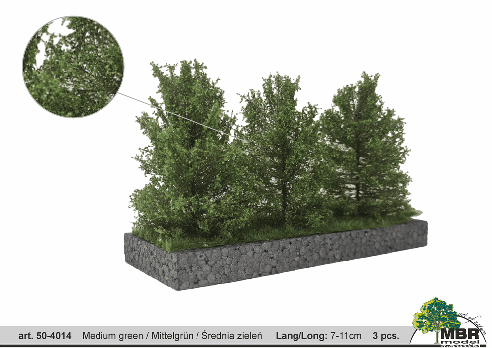 MBR 50-4014 - Hoge Struiken Middelgroen - 7-11cm - 3 Stuks