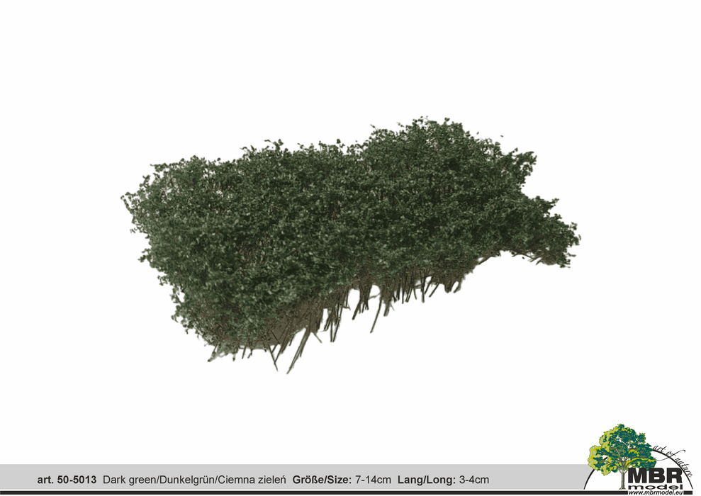 MBR 50-5013 - Dark Green Shrub - 7-14cm x 3-4cm