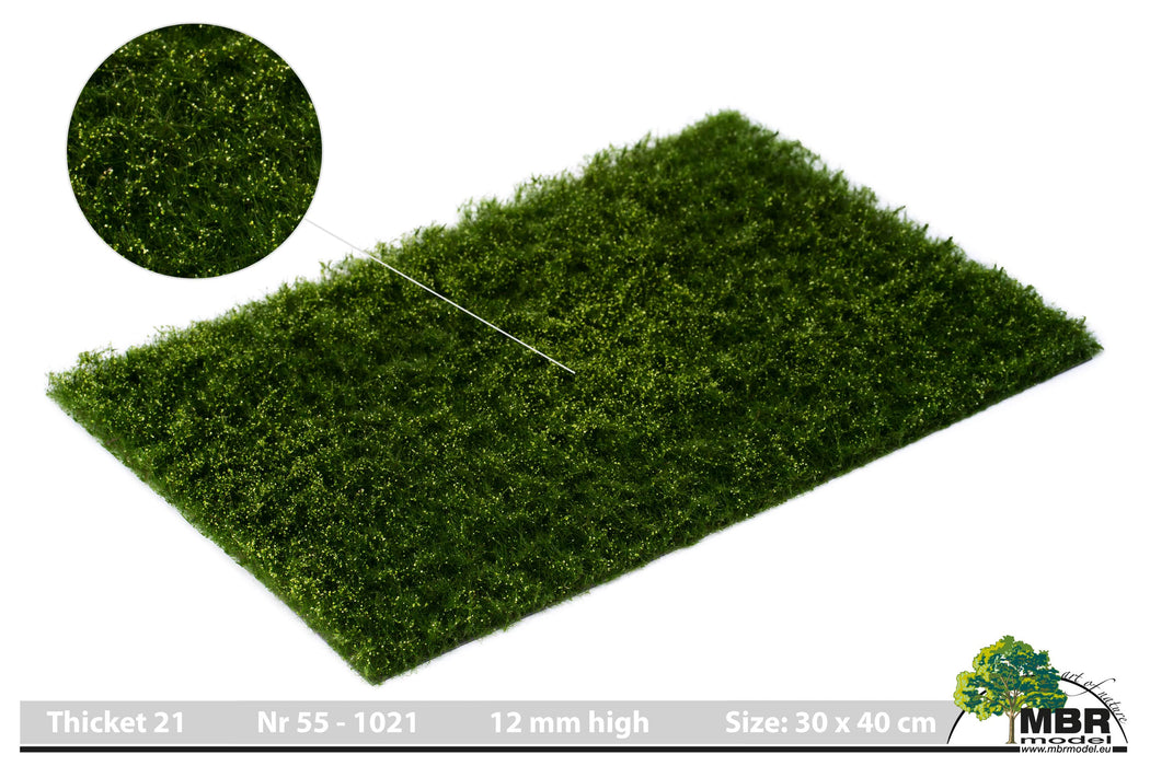 MBR 55-1021 - Realistische Grasmat - Donkergroen Hoog - 30x40cm