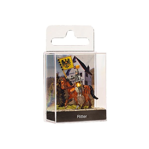 Preiser H0 - 99500 - Ritter auf Pferd mit Fahne