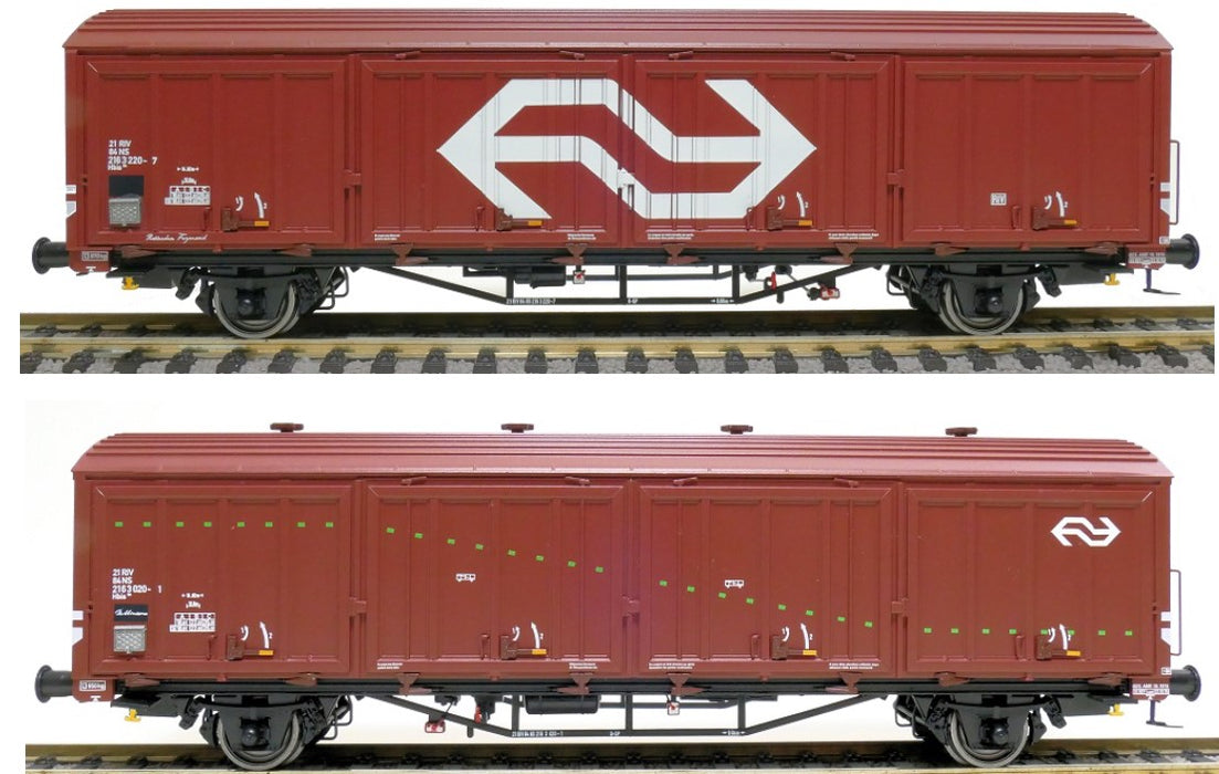 Exact Train - EX20820 A/B - Dubbele Rijtuigenset NS - Hbis - IV - Bruin