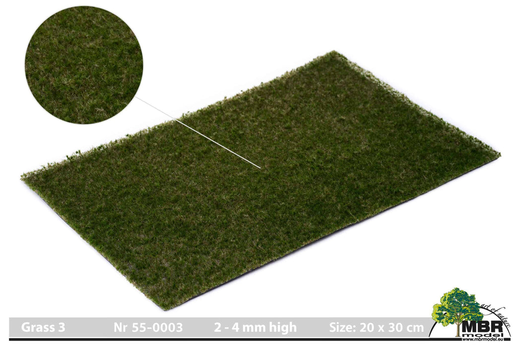 MBR 55-0003 - Realistische Grasmat - Donkergroen - 20x30cm