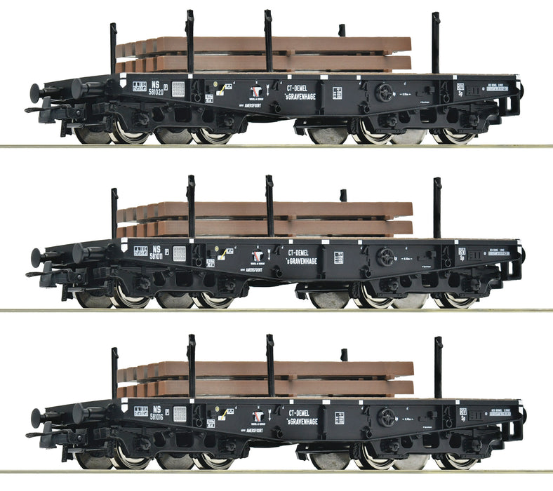 Roco 6600016 – Set of Heavy Freight Wagons Type S of the NS - Era III