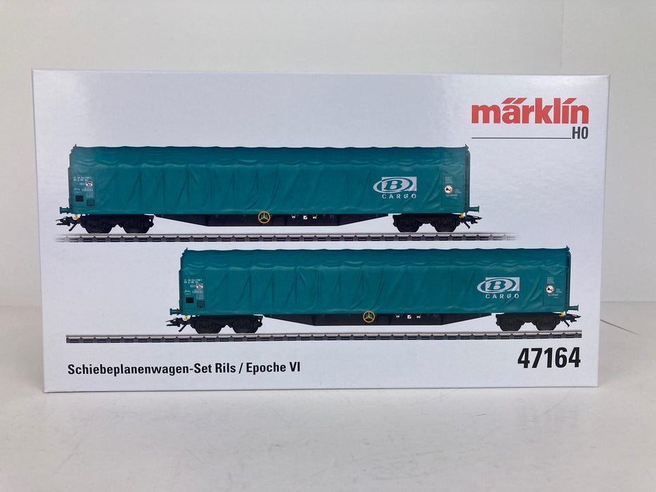 Märklin 47164 - Set Wagons Rils "B-Cargo" - Freight wagons with canvas