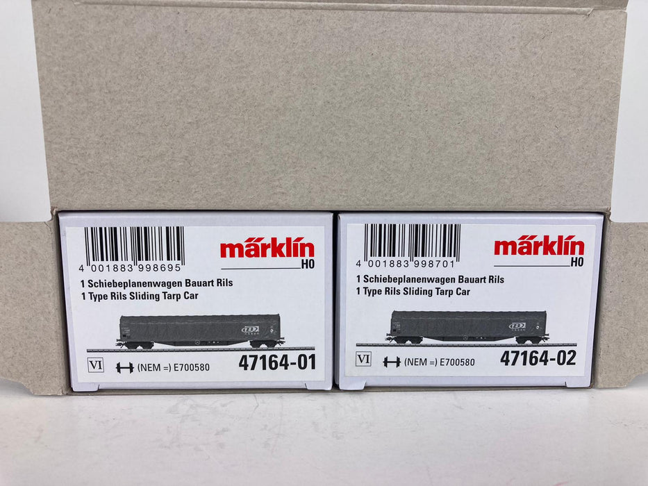 Märklin 47164 - Set Wagons Rils "B-Cargo" - Freight wagons with canvas