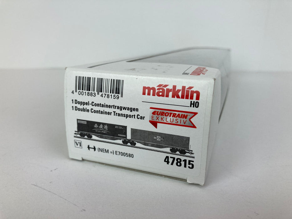 Märklin 47815 – Doppelter Containerwagen „Sggrss 80“ – DB AG – Neuzustand