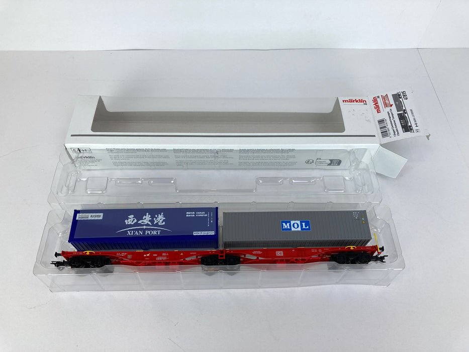Märklin 47815 – Doppelter Containerwagen „Sggrss 80“ – DB AG – Neuzustand