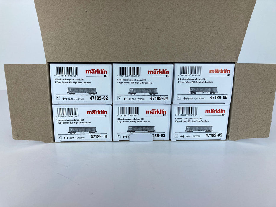 Märklin 47189 – NS Güterwagenset „Hackschnitzeltransport“ – Gealtert – 6x Wagen