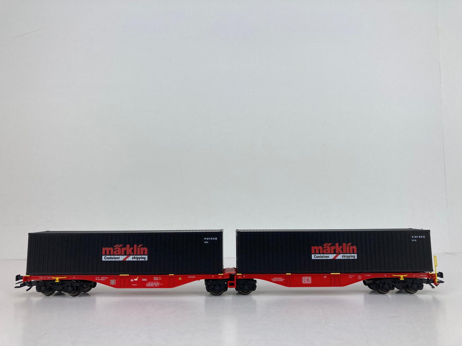 Märklin 47812 - Double container wagon type Sggrss 80 - Märklin Store Edition