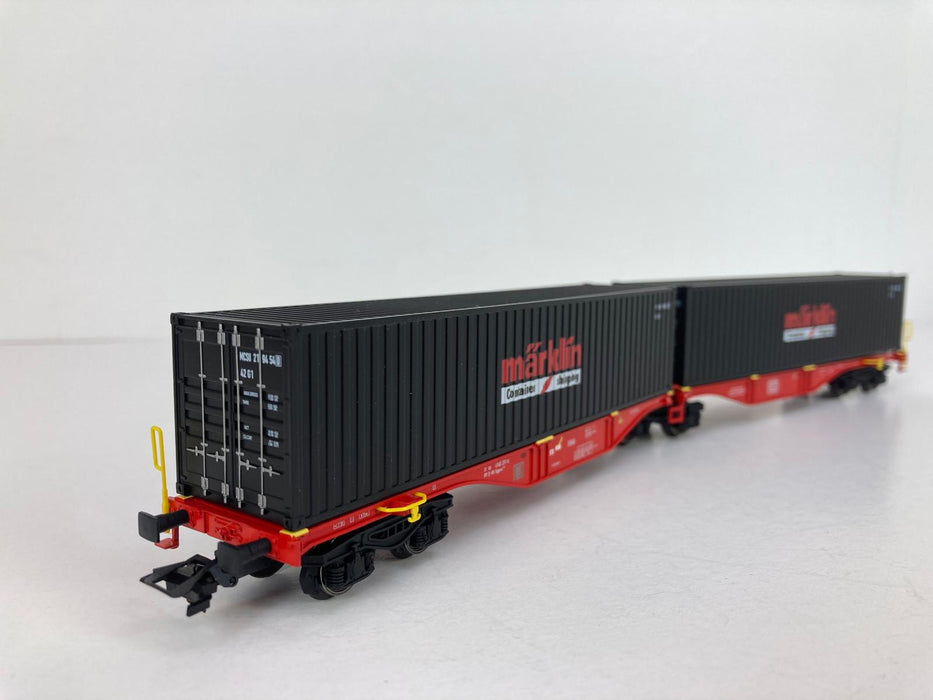 Märklin 47812 - Double container wagon type Sggrss 80 - Märklin Store Edition