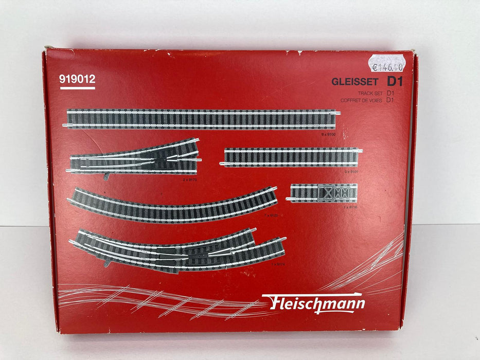 Fleischmann 919012 – Extension set Rails D1 (with Bedding) – New