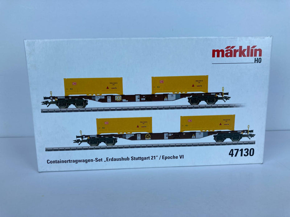 Märklin 47130 - Set Containerwagen - „Erdaushub Stuttgart 21“ – DB