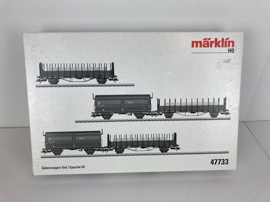 Märklin 47733 - Set mit 5 Güterwagen - Rungen/Schiebedach - Schweden (SJ)