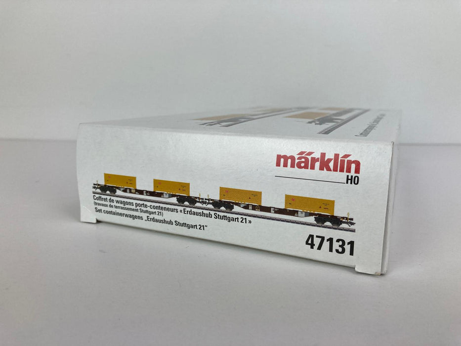 Märklin 47131 - Set Containerwagen - „Erdaushub Stuttgart 21“ – DB