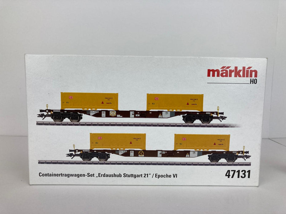 Märklin 47131 - Set Containerwagen - „Erdaushub Stuttgart 21“ – DB
