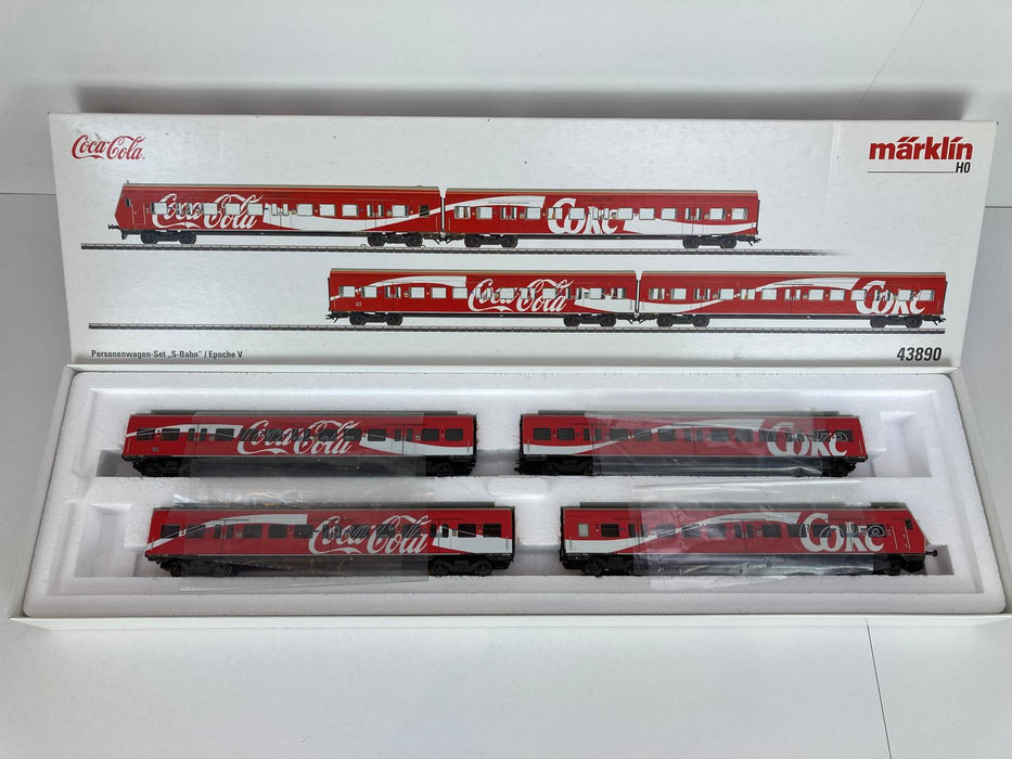 Märklin 43890 - Set Passagiersrijtuigen - S-Bahn - "Coca-Cola"