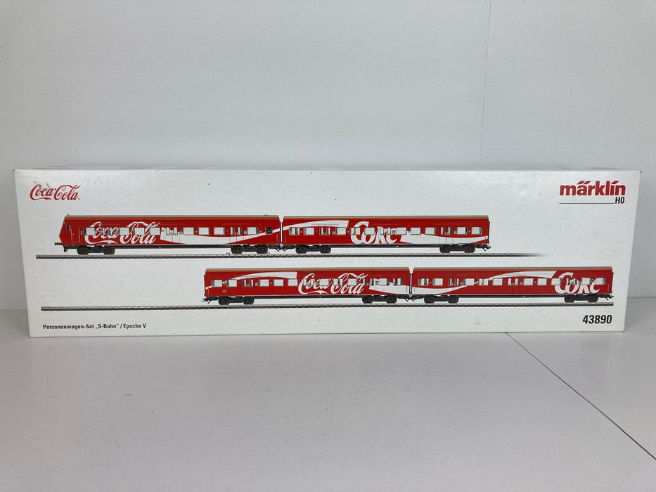 Märklin 43890 - Set Passagiersrijtuigen - S-Bahn - "Coca-Cola"