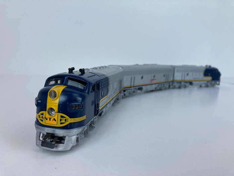 Märklin 3362 - Dreiteiliger F7 EMD „Santa Fe“ Blau/Silber - USA