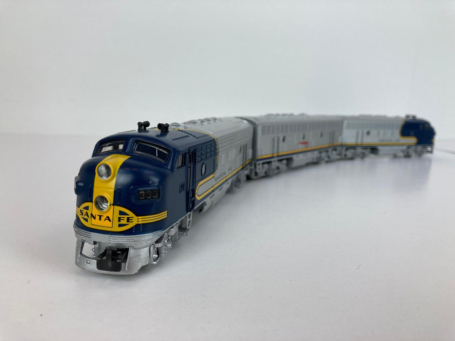 Märklin 3362 - Dreiteiliger F7 EMD „Santa Fe“ Blau/Silber - USA