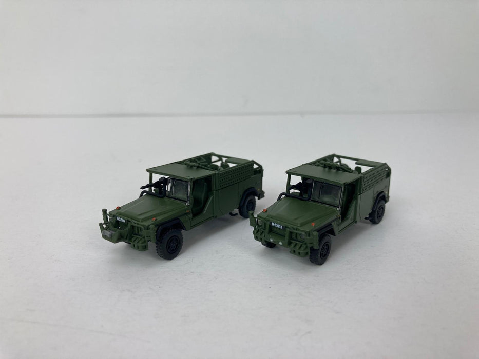 Märklin 47068 - Niederbordwagen Res mit Autos - Schweizer Armee