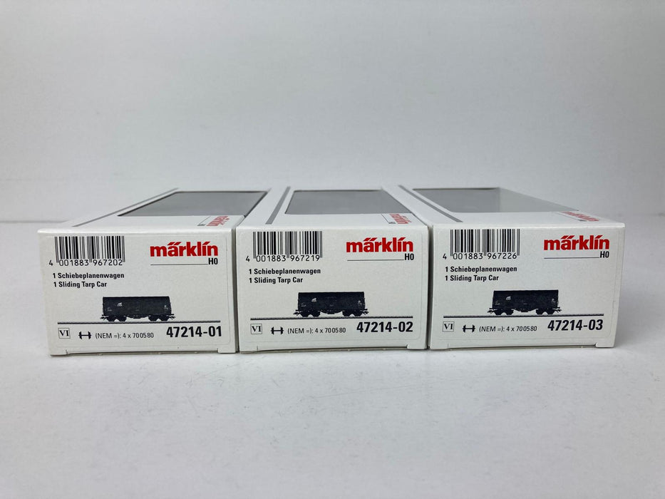 Märklin 47214 - Set 3x Schuifwandwagens - European Rail