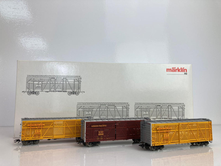 Märklin 45690 - 3 x Amerikaanse Boxcars - "Stock Cars" - Union Pacific