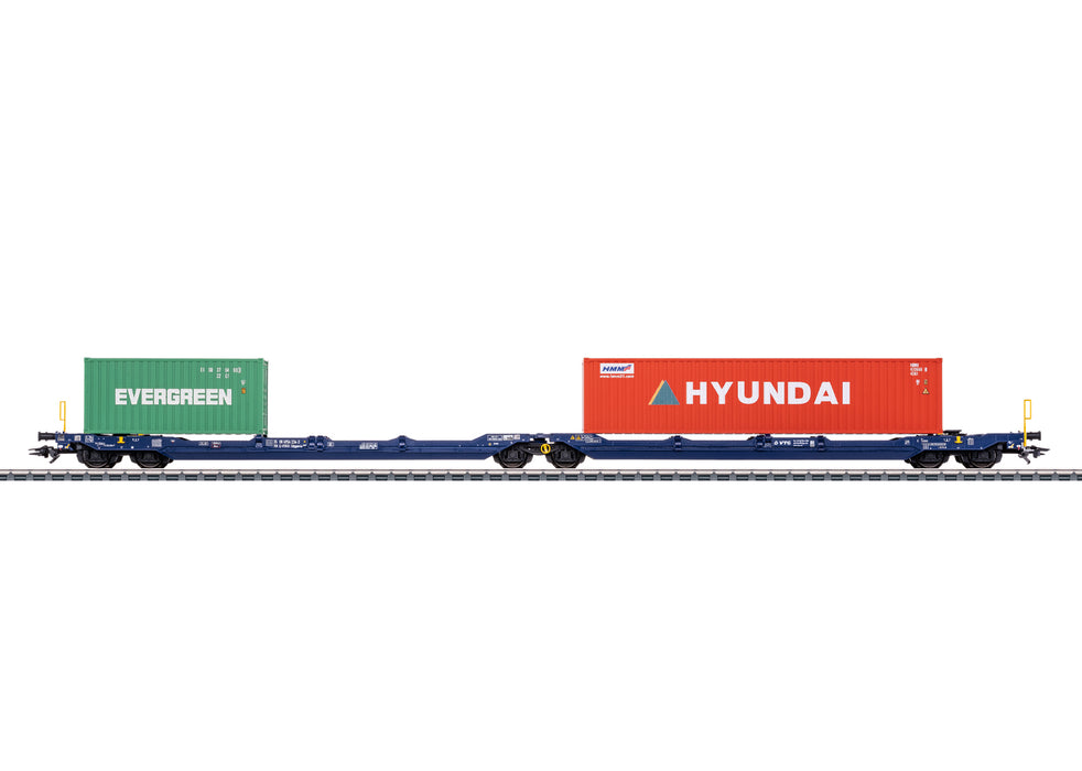 Märklin 47474 - Goederenwagen Sdggmrss - Kuil + Container - VTG AG