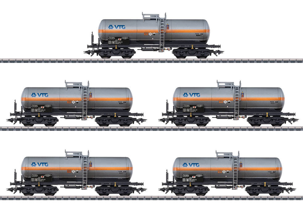Märklin 46465 - Set 5 x Ketelwagens voor Chloorgastransport - VTG - MHI