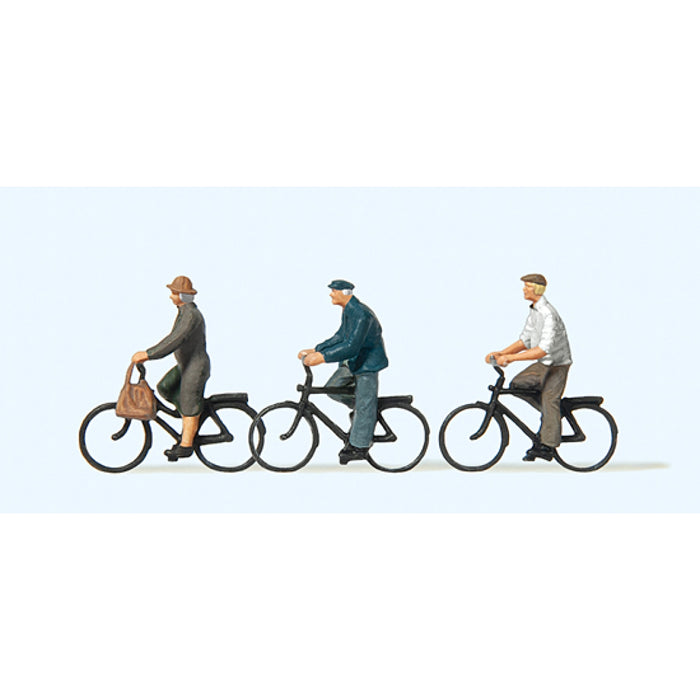 Preiser H0 - 10333 - Set van 3 Fietsers