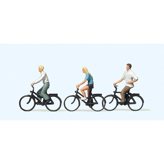 Preiser H0 - 10336 - Set van 3 Fietsers II