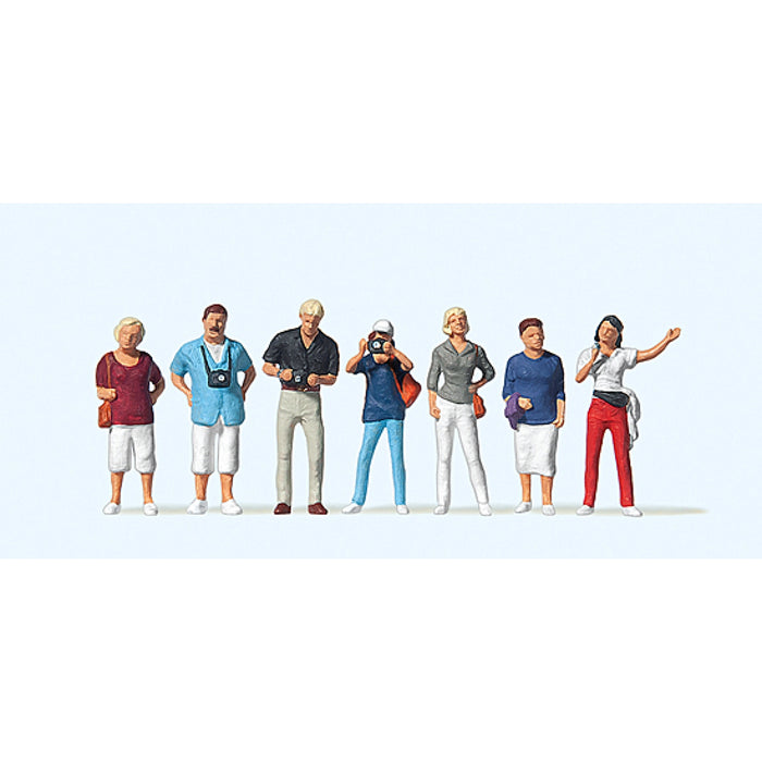 Preiser H0 - 10468 - Set van 6 Toeristen in Stad