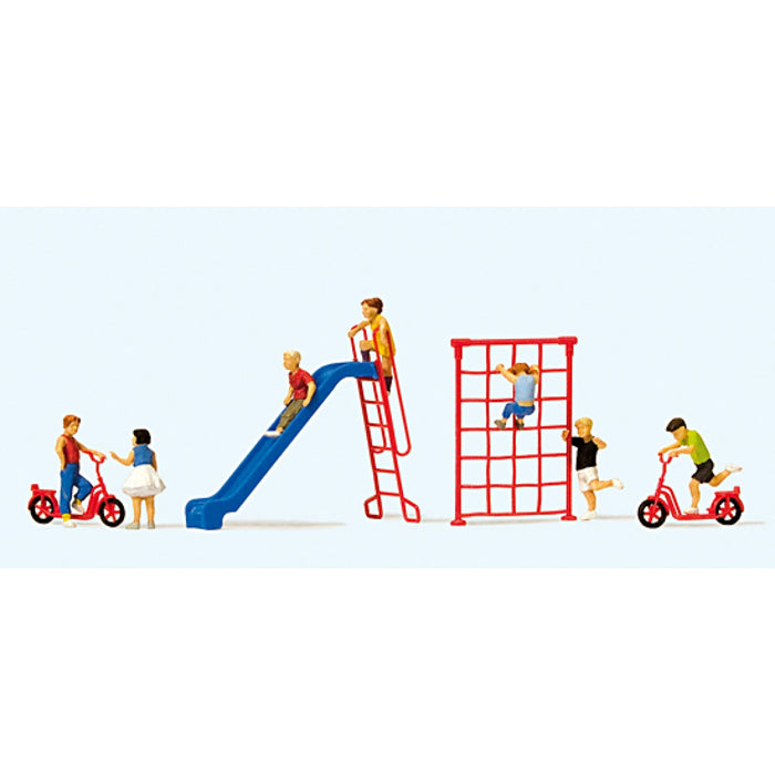 Preiser H0 - 10616 - Spelende Kinderen + Toebehoren
