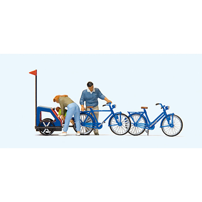 Preiser H0 - 10635 - Familie voor Fietstocht