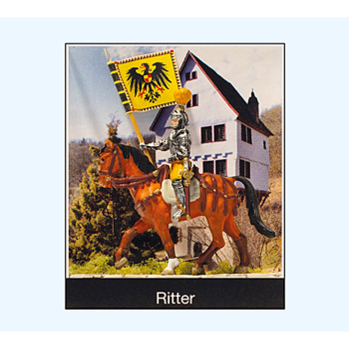 Preiser H0 - 99500 - Ridder op Paard met Vlag