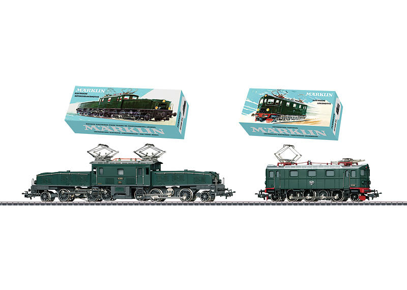 Märklin 31100 - Dubbel Set - SBB Krokodil Ce 6/8 III + SJ Type Da 903 - Groen - MFX
