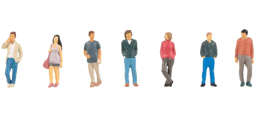 Faller H0 - 151661 - Set van 7 Figuren - Jongeren op Straat