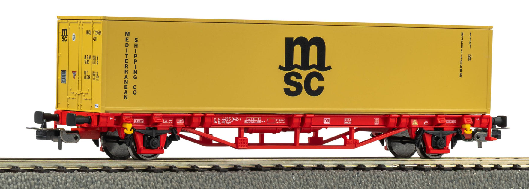 Piko 27726 - MSC Containerwagon - NS V - 1x40 — Miniature Trainstore