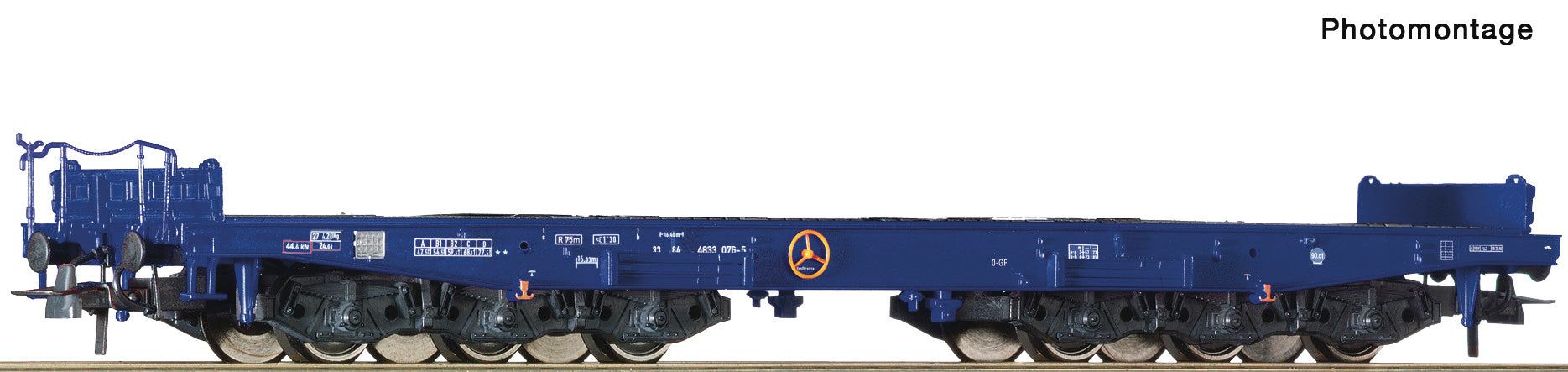 Roco 6600286 – Zware Platte Wagon - NS - VI - RailPro Blauw