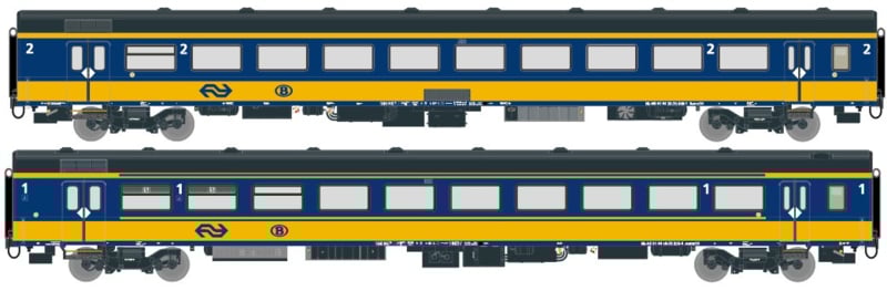 Exact Train - EX11022 A/B - Dubbele Rijtuigenset NS - ICRm Amsterdam - Brussel