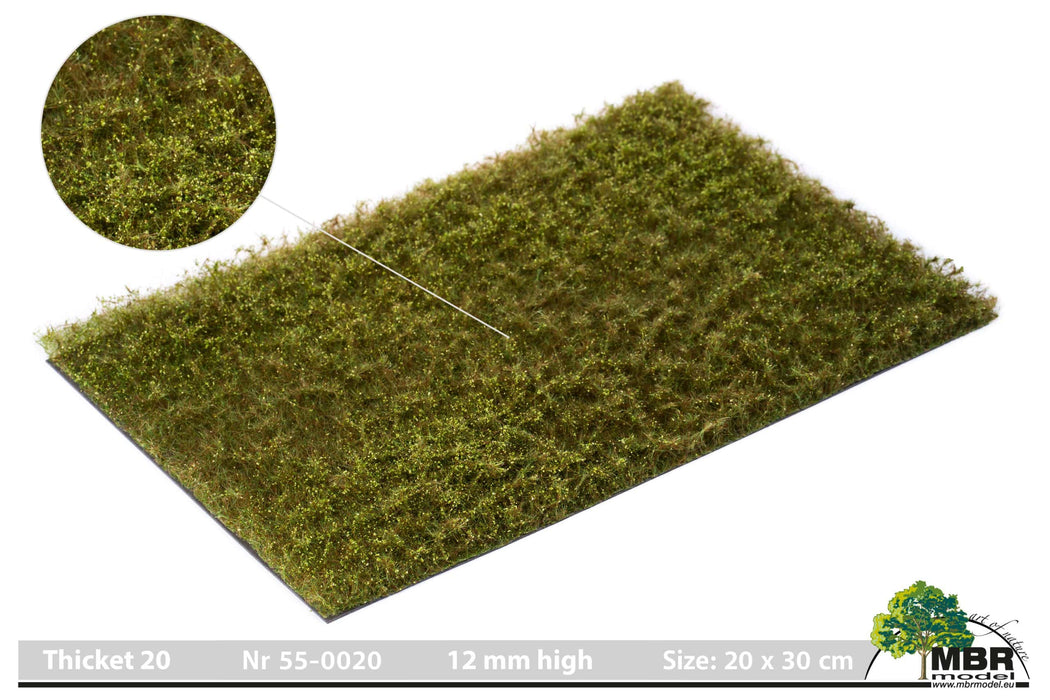 MBR 55-0020 - Realistische Grasmat - Groen / Wit - 20x30cm