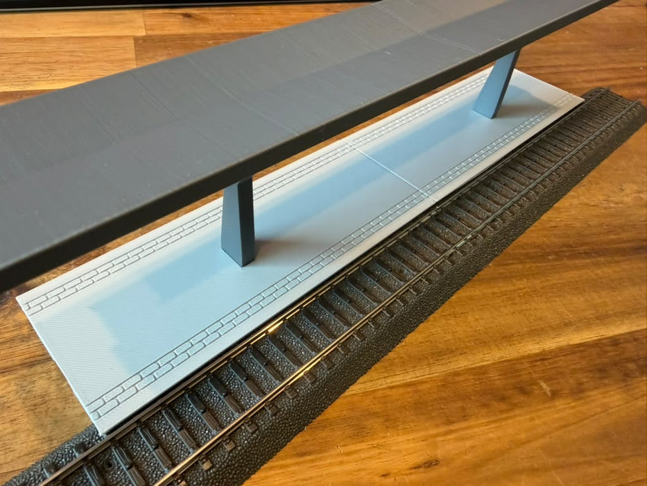 H0 - Märklin C-Rails - Modulair Station - V-Dak - 302mm (Faller Afmeting)