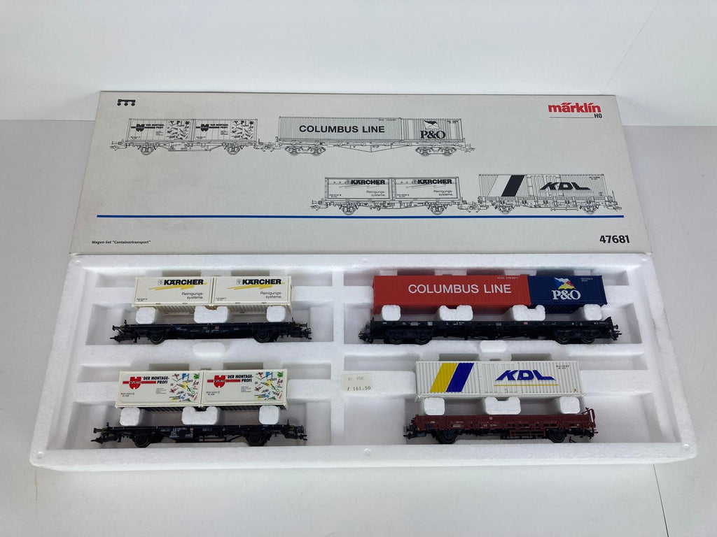 Märklin 47681 – Set of Four Container Cars – Deutsche Bahn (DB