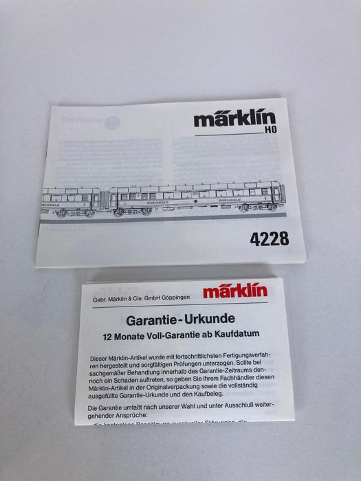 Märklin 4228 – 5-delige Passagiersrijtuigenset "Rheingold"