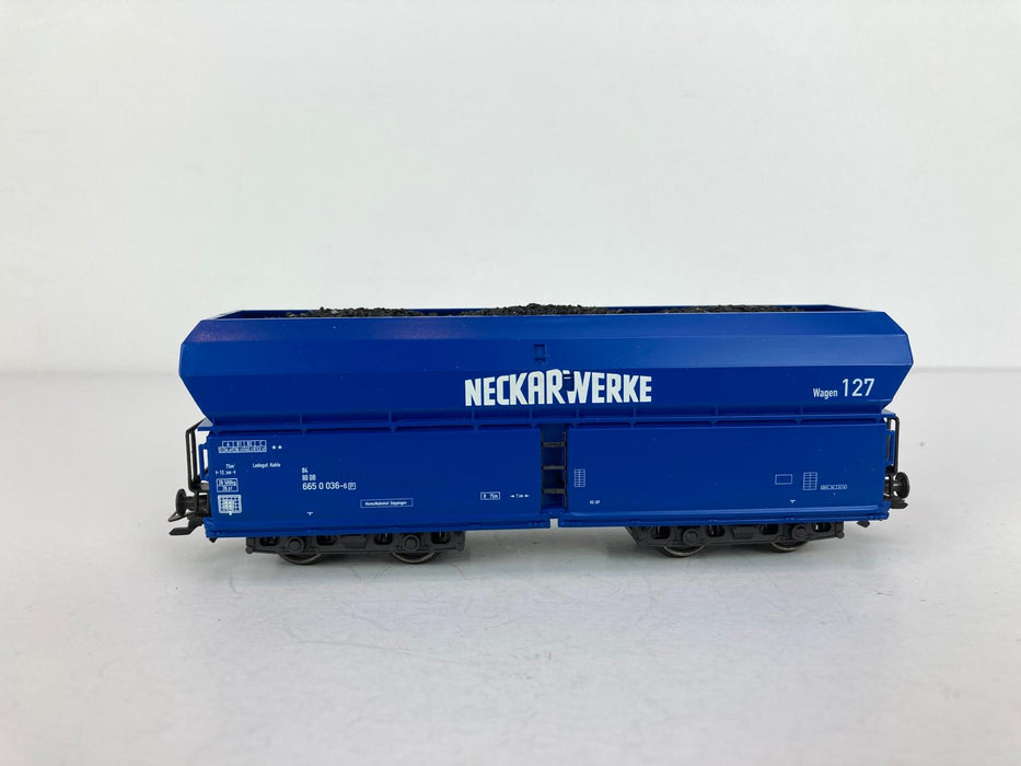 Märklin 84623 - Blauwe zelflosser 'Neckarwerke' - DB - Goederenwagon